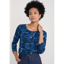 Seasalt Cornwall Appletree 3/4 Sleeve Top-Women Tops
