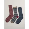 Seasalt Cornwall Box of 3 Fair Isle Men's Bloomin Good Socks- Socks