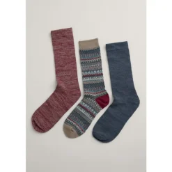 Seasalt Cornwall Box of 3 Fair Isle Men's Bloomin Good Socks- Socks