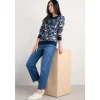 Seasalt Cornwall Bright Wave Printed Organic Cotton Sweatshirt-Women Sweatshirts