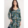 Seasalt Cornwall Busy Lizzy 3/4 Sleeve Slub Jersey Tunic-Women Tunics