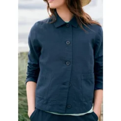 Seasalt Cornwall Carnon Downs Jacket in GOTS-Certified Organic Cotton-Women Coats & Jackets