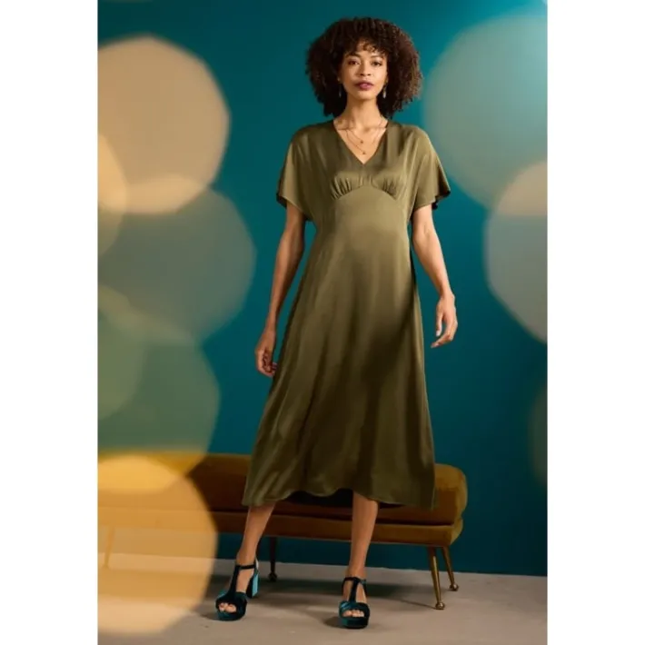 Seasalt Cornwall Evenglow Satin Dress-Women Dresses