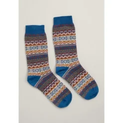 Seasalt Cornwall Fair Isle Bloomin Good Socks-Women Socks & Tights