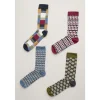 Seasalt Cornwall Gift Box of 4 Pairs Men's Geo Sailor Socks- Socks
