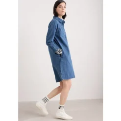Seasalt Cornwall Guidebook Denim Shirt Dress-Women Dresses