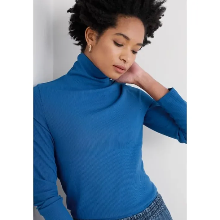Seasalt Cornwall Hazel Rib Top in GOTS-Certified Organic Cotton Jersey-Women Tops | T-shirts