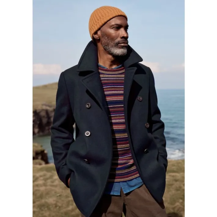 Seasalt Cornwall Men's Channel Wool Blend Coat- Coats & Jackets