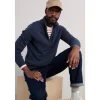 Seasalt Cornwall Men's Reefpoint Half Zip Jumper- Knitwear