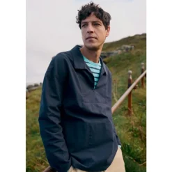 Seasalt Cornwall Men's Sidestone Cotton Canvas Smock- Tops & T-shirts | Coats & Jackets
