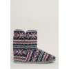 Seasalt Cornwall Northaway Men's Fair Isle Fleece Lined Slipper Boots- Nightwear | Slippers