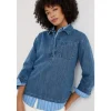 Seasalt Cornwall Oak Leaf Denim Shirt-Women Shirts & Blouses