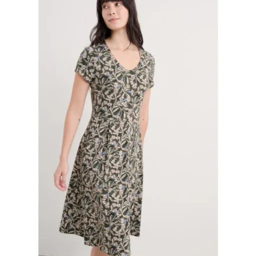 Seasalt Cornwall Pier View Jersey Dress-Women Dresses