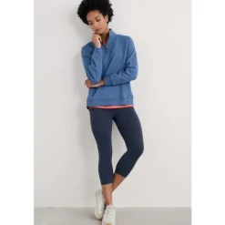 Seasalt Cornwall Sea Dance Cropped Leggings in GOTS-Certified Organic Cotton-Women Trousers & Leggings