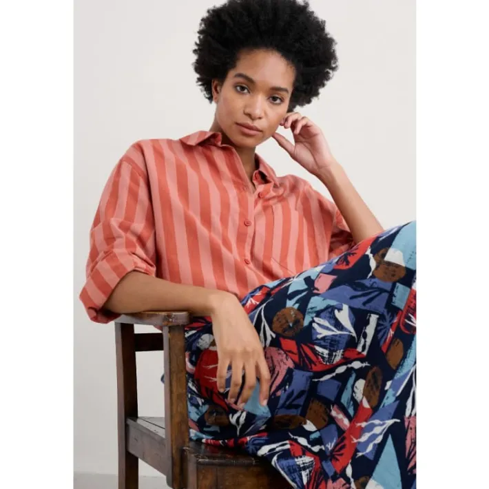 Seasalt Cornwall Sea Path Organic Cotton Shirt-Women Tops | Shirts & Blouses