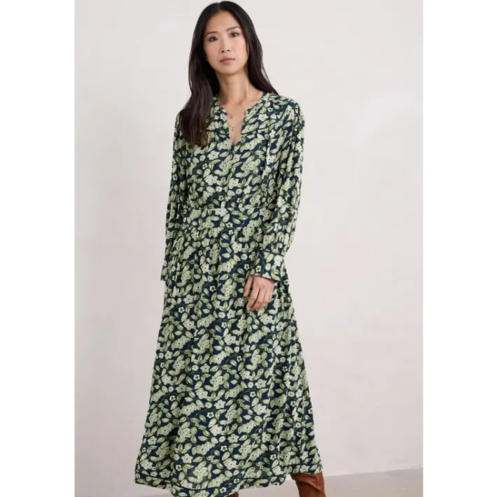 Seasalt Cornwall Sea Thrift Printed Above-Ankle Dress-Women Dresses