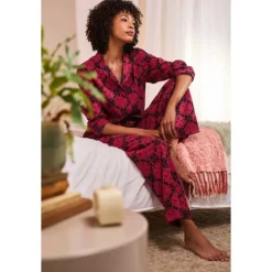 Seasalt Cornwall Simple Stars Flannel Pyjamas-Women Nightwear