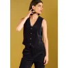 Seasalt Cornwall Star Rock Cotton Moleskin Fitted Waistcoat-Women Coats & Jackets