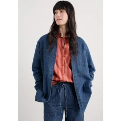 Seasalt Cornwall Starboard Denim Shirt-Women Shirts & Blouses
