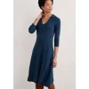 Seasalt Cornwall Trebarwith Knitted Midi Dress in GOTS-Certified Organic Cotton-Women Dresses
