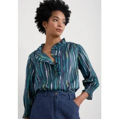 Seasalt Cornwall Twining Printed Blouse in GOTS-Certified Organic Cotton-Women Shirts & Blouses