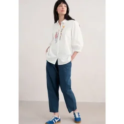 Seasalt Cornwall Vow Cave Tapered Trousers in GOTS-Certified Organic Cotton-Women Trousers & Leggings
