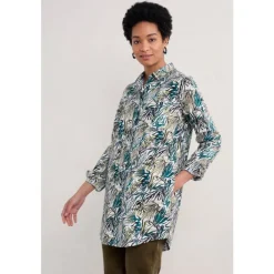 Seasalt Cornwall Waterworn Longline Shirt in GOTS-Certified Organic Cotton-Women Shirts & Blouses