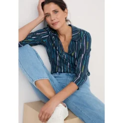 Seasalt Cornwall Wavecrest Shirt in GOTS-Certified Organic Cotton Jersey-Women Shirts & Blouses