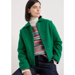Seasalt Cornwall West Moor Wool-Blend Worker Jacket-Women Coats & Jackets