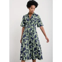 Seasalt Cornwall Wild Liquorice Shirt Dress in GOTS-Certified Organic Cotton-Women Dresses
