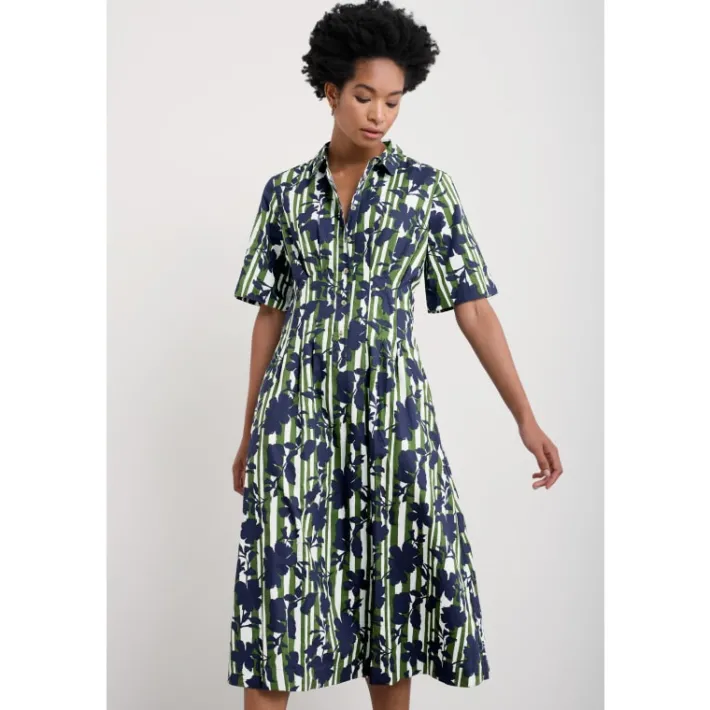 Seasalt Cornwall Wild Liquorice Shirt Dress in GOTS-Certified Organic Cotton-Women Dresses